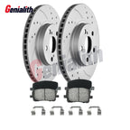 Front Drilled & Slotted Brake Rotors & Pads for Pontiac Vibe Toyota Corolla Matrix (2003–2008)