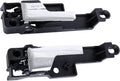 Chrome Interior Door Handle Pair Front Left Right for 2006–2012 Ford Fusion