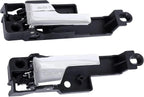 Chrome Interior Door Handle Pair Front Left Right for 2006–2012 Ford Fusion