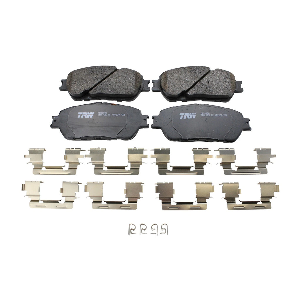 Set of 2 DuraGo Front Rotors & TRW Pro Ceramic Brake Pads for Lexus ES300 (2004–2006)