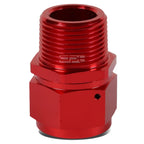 16-AN Female Flare to 1" NPT Male Red Aluminum B-Nut Swivel Coupler Fitting