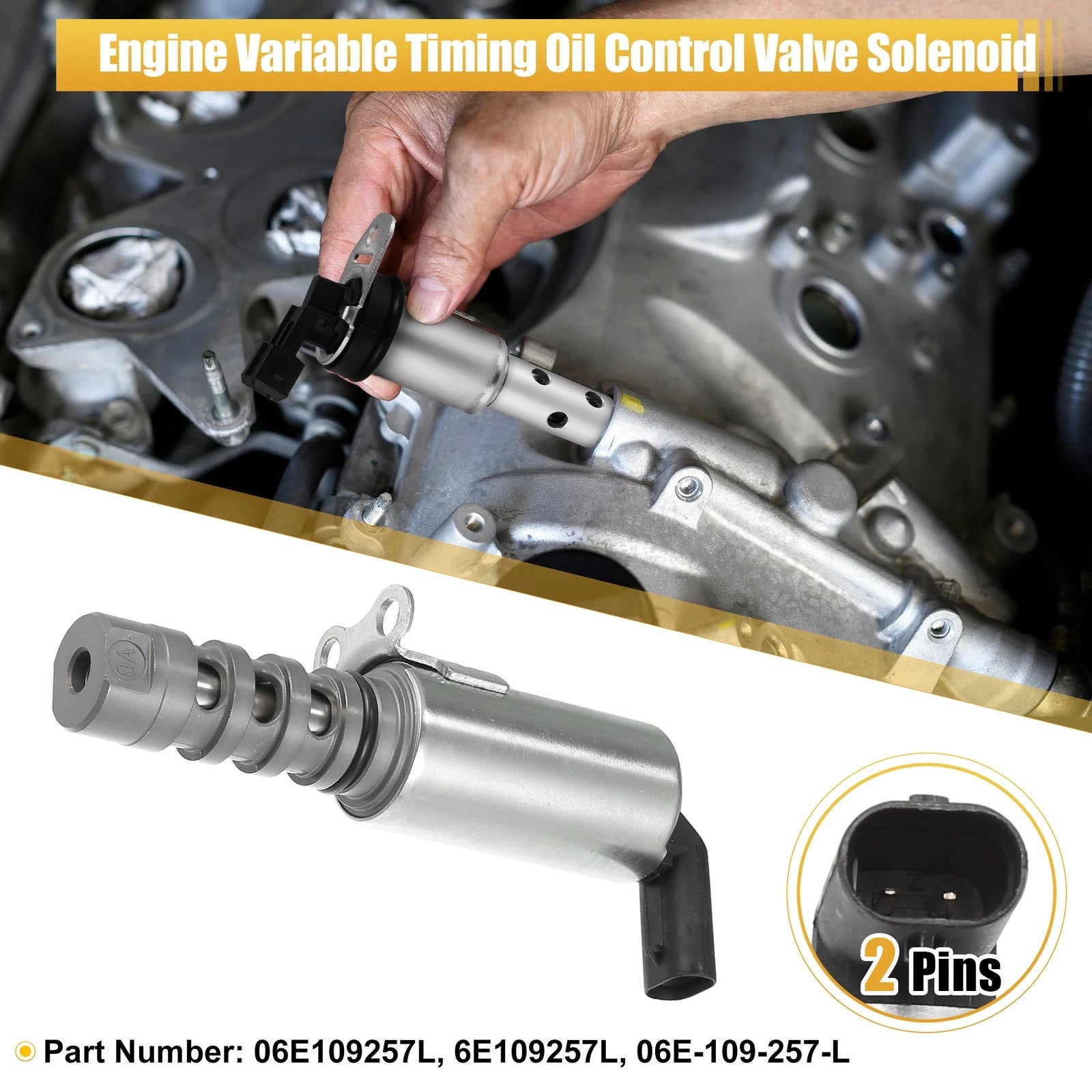 Variable Valve Timing VVT Solenoid for Audi Q5 3.2 FSI quattro (2008–2012) 06E109257L