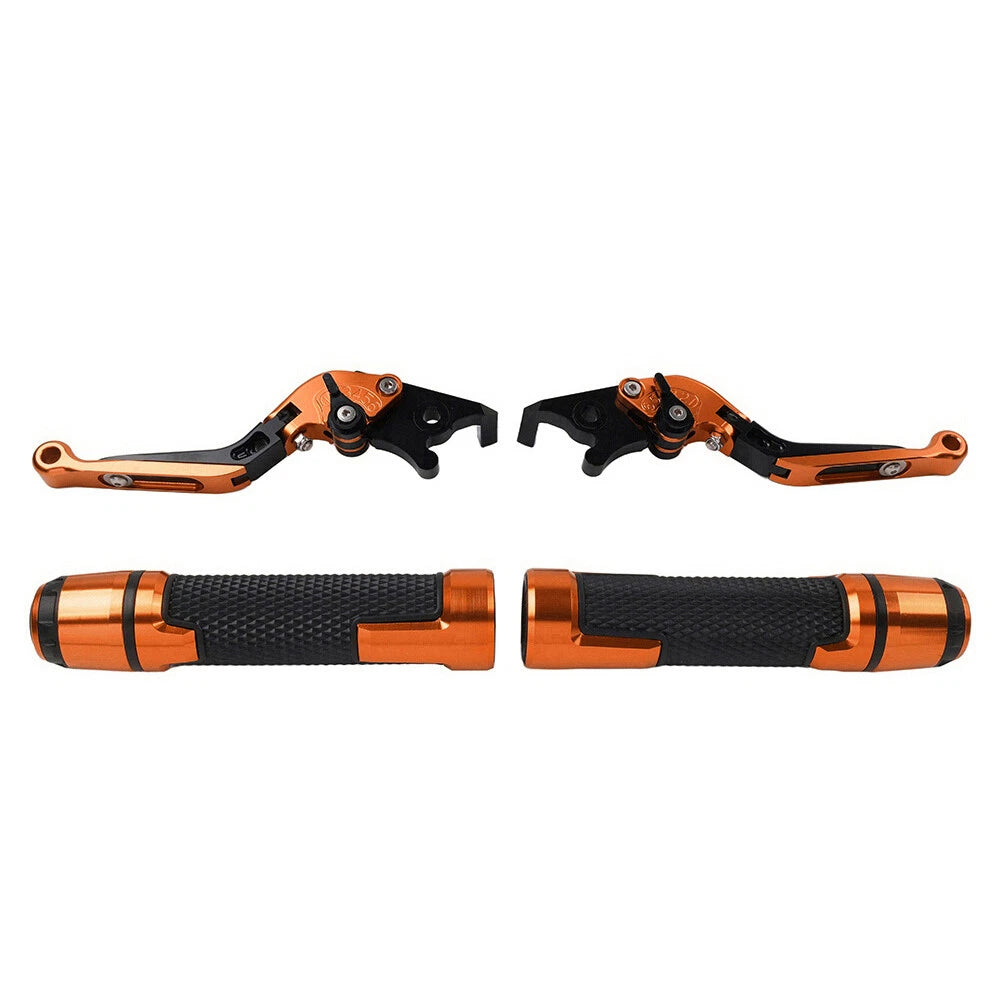 Set of 2 Orange Extendable Brake Clutch Levers for Suzuki GSXR150 (2017–2023)
