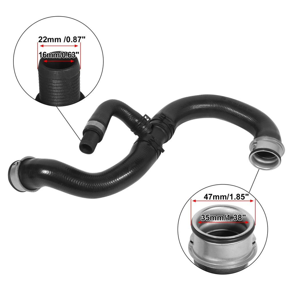 Lower Radiator Coolant Hose 2045010482 Rubber for Mercedes-Benz GLK350 (2010–2012)