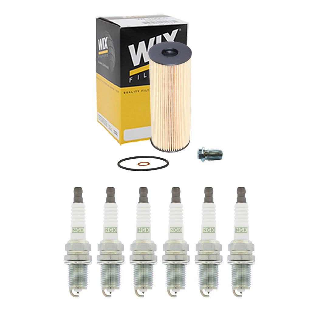 Wix Oil Filter & NGK 6 Platinum Spark Plugs for Mercedes W124 (1985–1996)