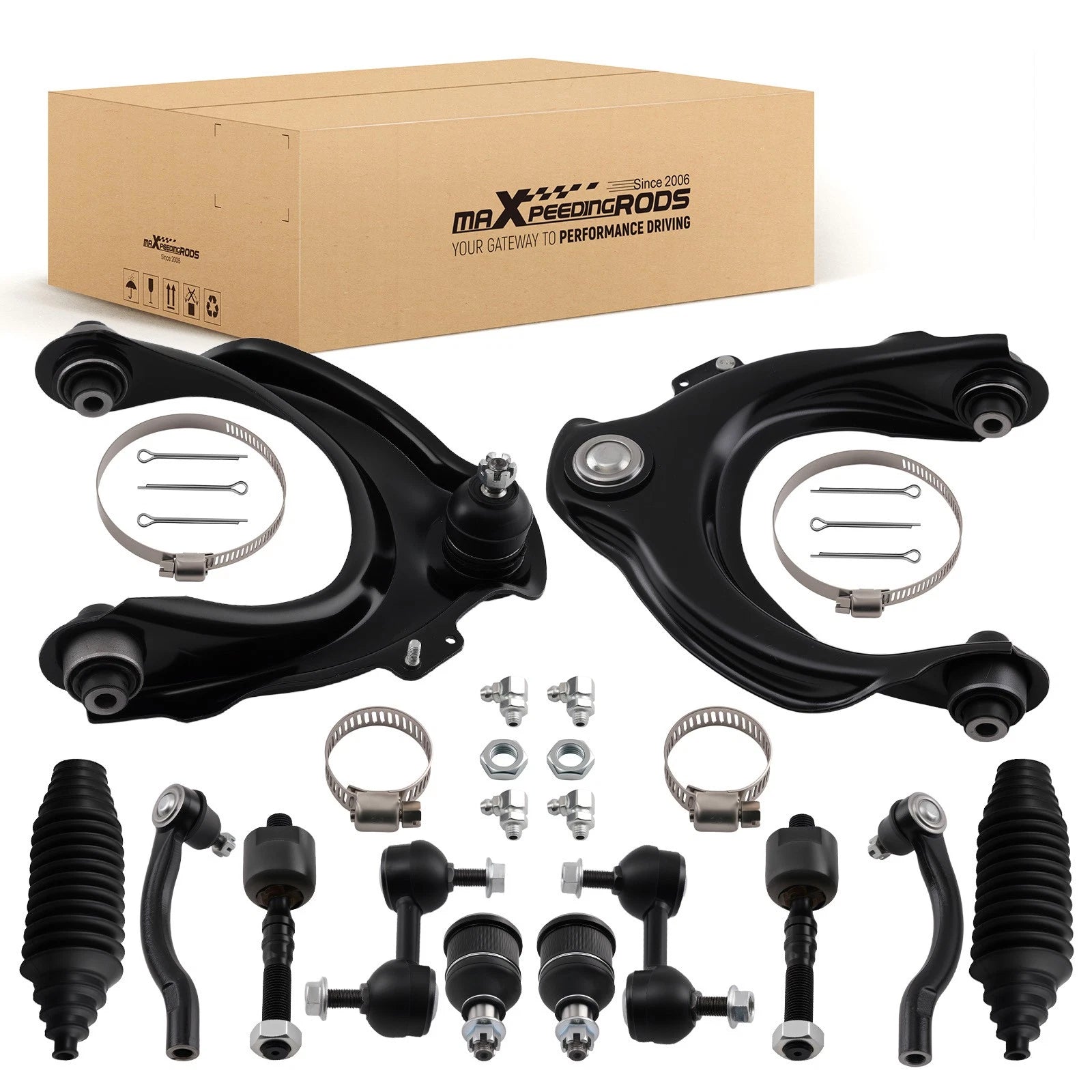 12x Front Upper Control Arm Tie Rod Kit for Honda Accord (2003–2006)