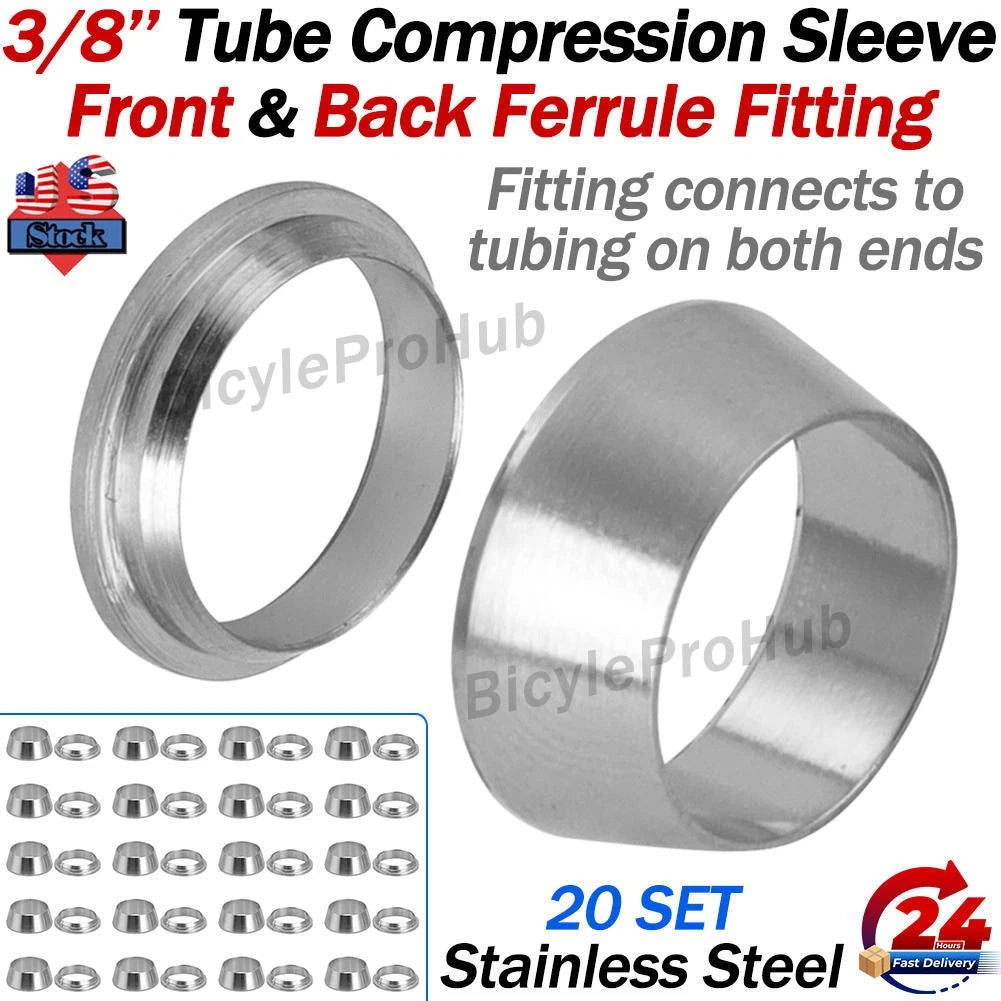 Compression Fitting Ferrule Sleeve for 3/8" Tube (Universal)