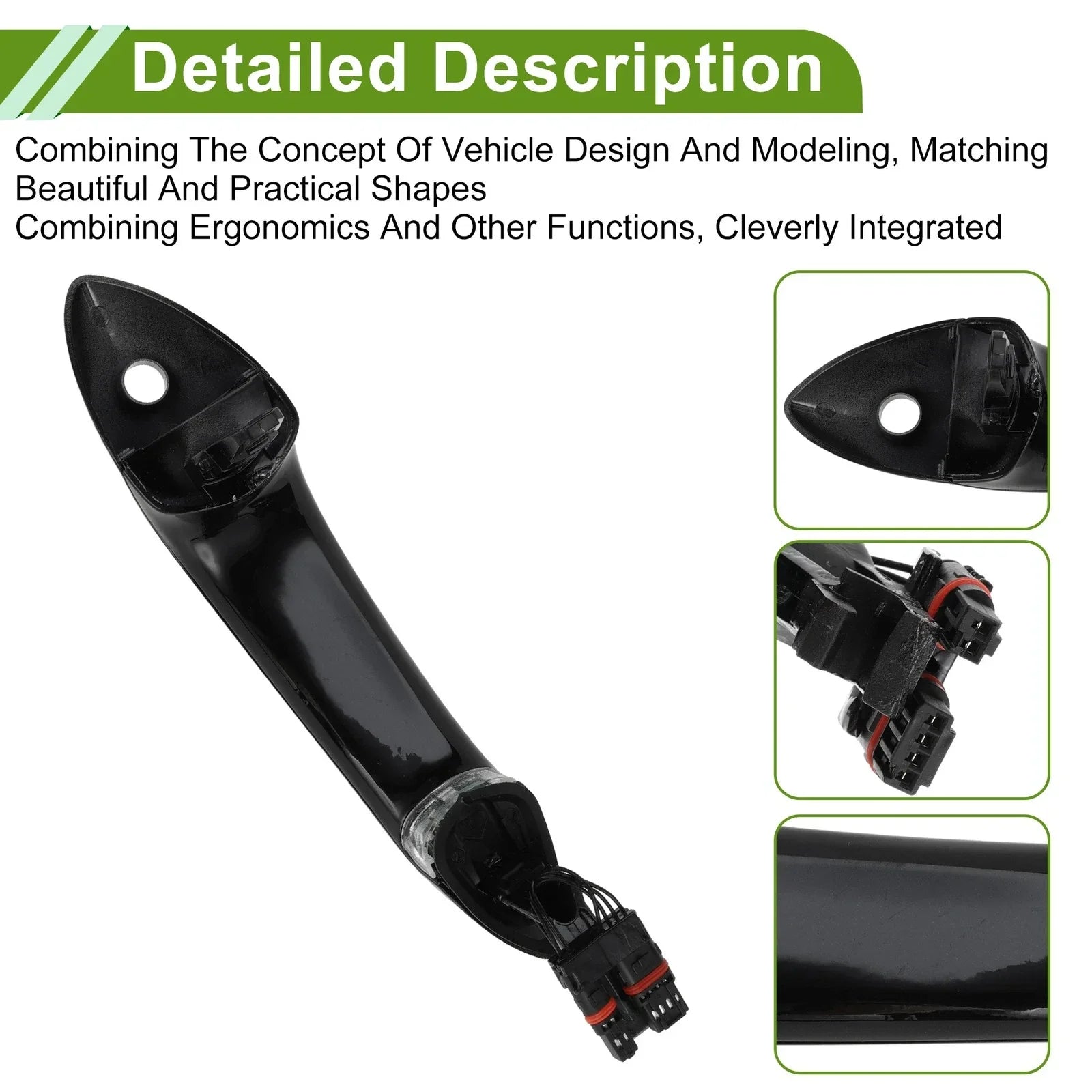 Exterior Door Handle for BMW F07 Front Left - Silver Tone Black