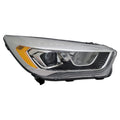 Chrome Passenger Side Halogen Headlight Lens/Housing w/LED Signature Lamps