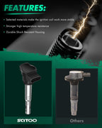 Set of 4 Ignition Coils for Audi A3 A4 A5 A6 Q3 TT, Volkswagen CC Eos GTI Jetta