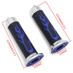 Comfort Blue Rubber Hand Grips 22mm 7/8" for Honda CB