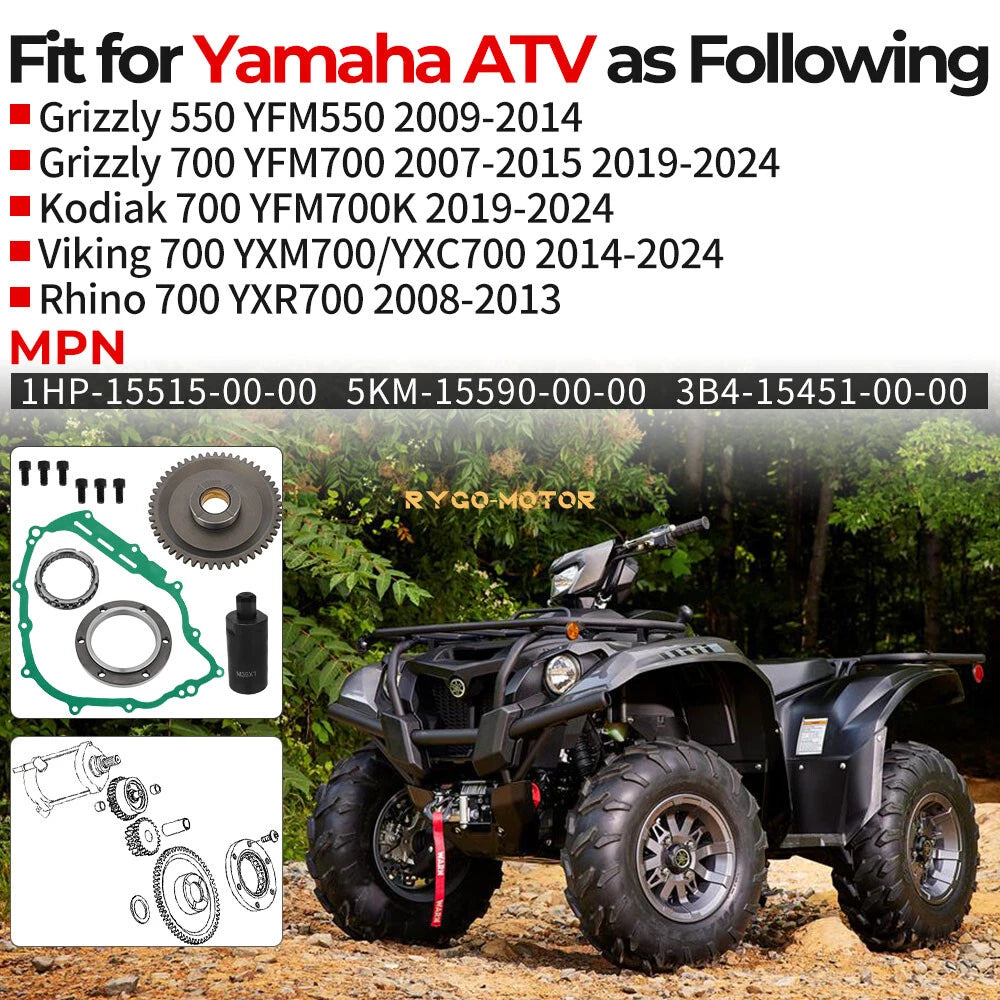 Flywheel Puller Starter Clutch Gear Gasket Kit for Yamaha Viking 700 (2014–2024)