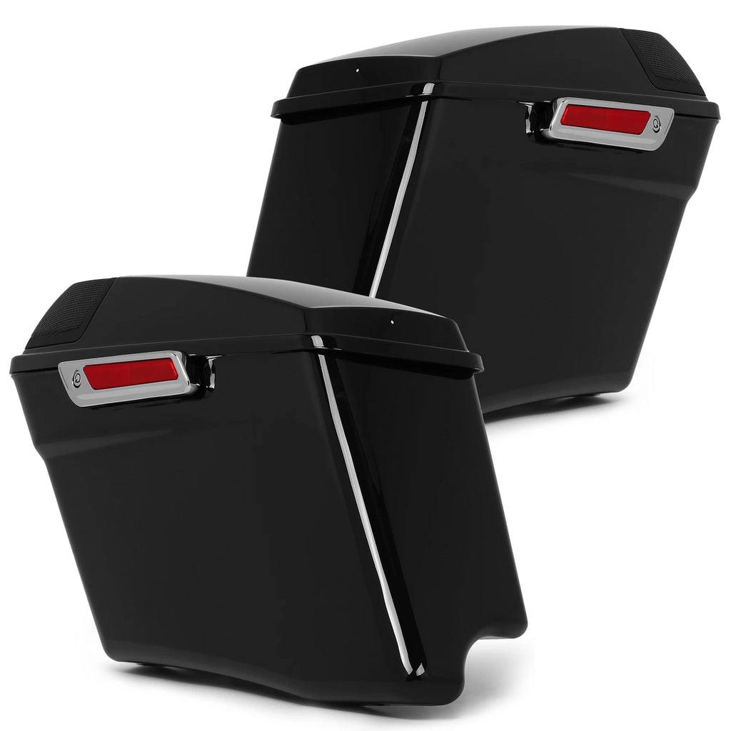4" Stretched Extended Hard Saddle Bags for Harley Electra Glide Road King (1993–2013)