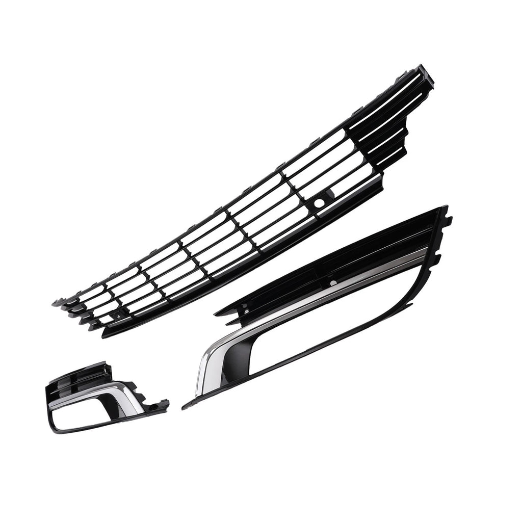 Set of 3 Chrome Bumper Grilles for VW CC (2013-2017)