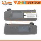 Set of 2 Sun Visors for Toyota Tacoma (2005) Med Gray with Extensions & Mirrors