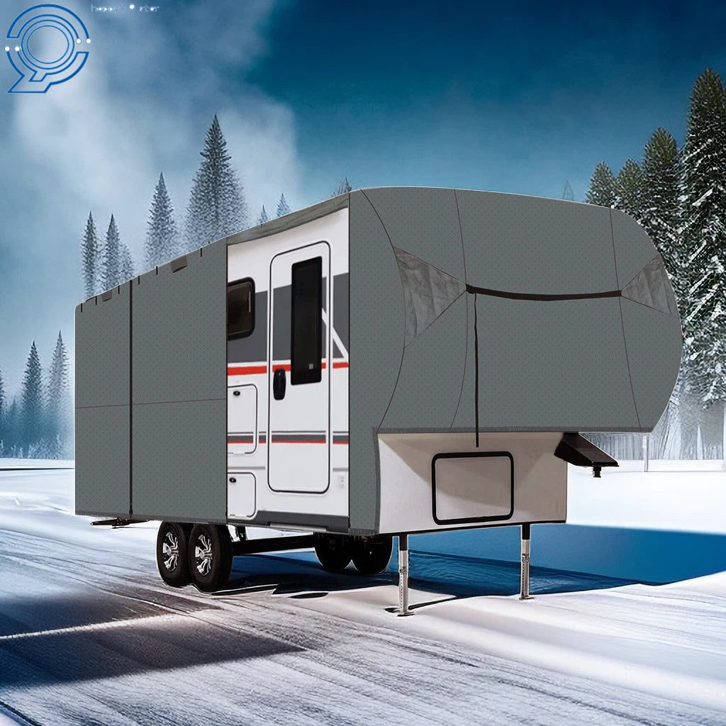 4-Ply Waterproof 5th Wheel RV Cover for Motorhome Camper (33'-37')