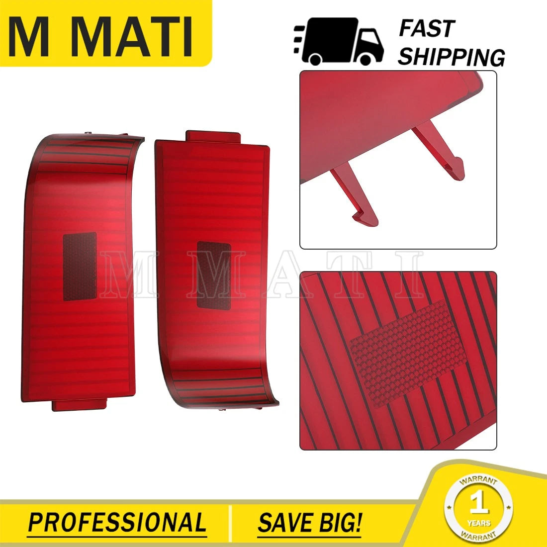 Pair Rear Tail Light Lens for John Deere 415 425 445 455 (M116504 M116505)