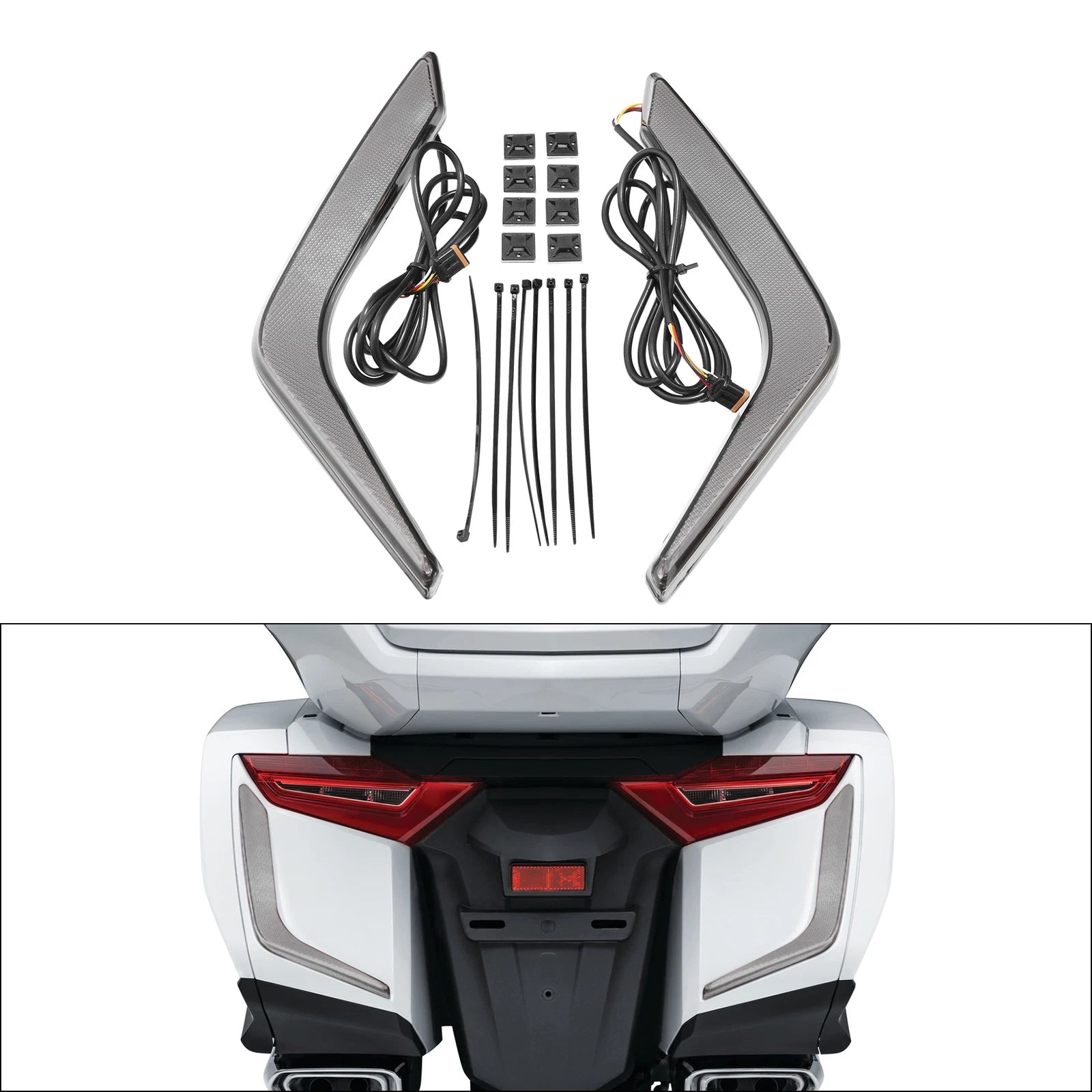 Rear Saddlebag Turn Brake Light Accents for Honda Goldwing GL 1800 (2018–2025)