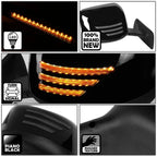 Sequential LED Turn Signal Hood Mirrors for International MV HV LT (2018–2022)