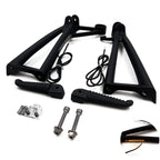 Black Rear Passenger Foot Pegs with LED Signal for Yamaha R6/R6S (2003–2010)