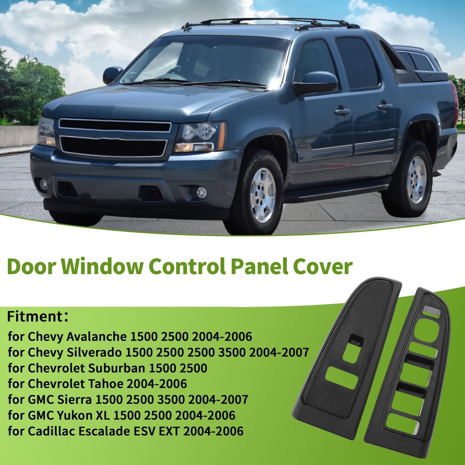 Window Switch Bezel Cover for Chevy Avalanche 1500 2500 (2004–2006) No. 89045129
