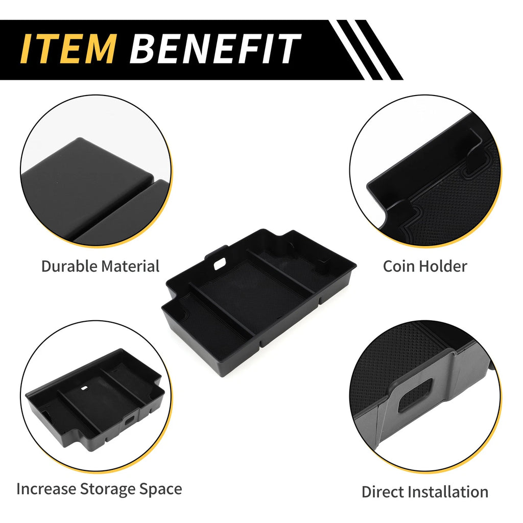 Center Console Organizer Tray for Chevy Silverado 1500, GMC Sierra 1500 