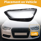 1 Pc Headlight Lens Cover for Audi Q5 (2021–2022) Clear Black