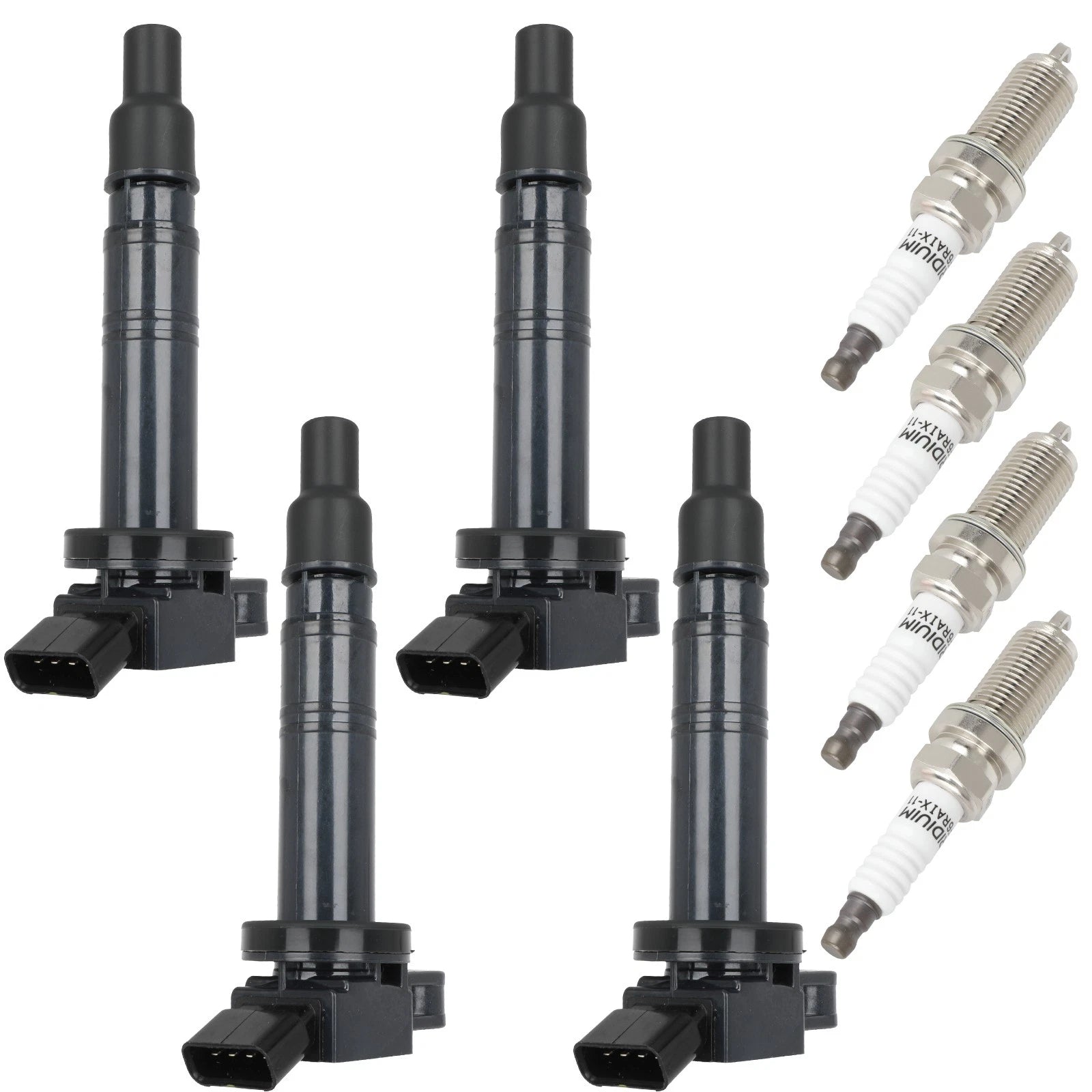 Set of 4 Ignition Coils and Spark Plugs for Scion xB, Toyota Tacoma