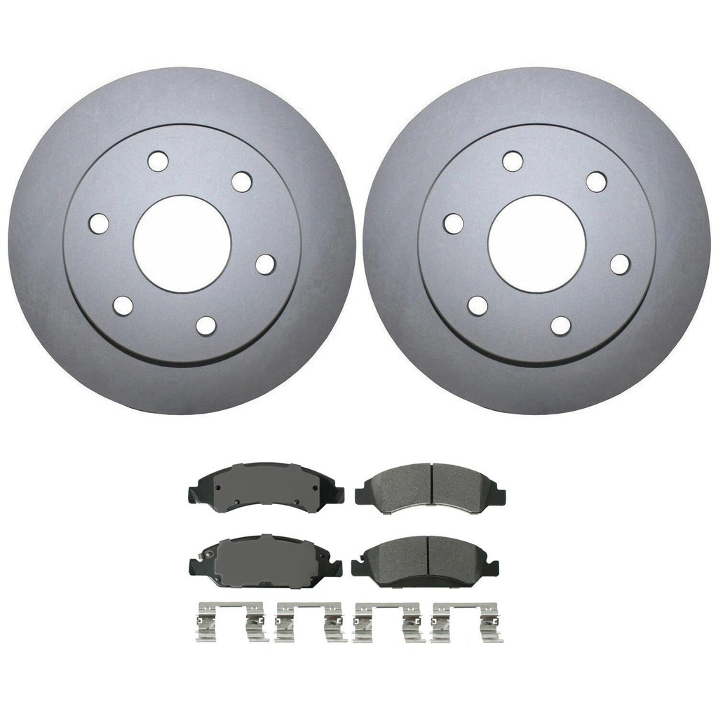 Front Brake Kit 305mm Disc & Akebono ProACT Ceramic Pads for Silverado Sierra 1500 (2014–2019)