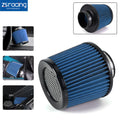 3 Inch High Flow Inlet Cold Air Intake Cone Replacement Dry Air Filter Blue