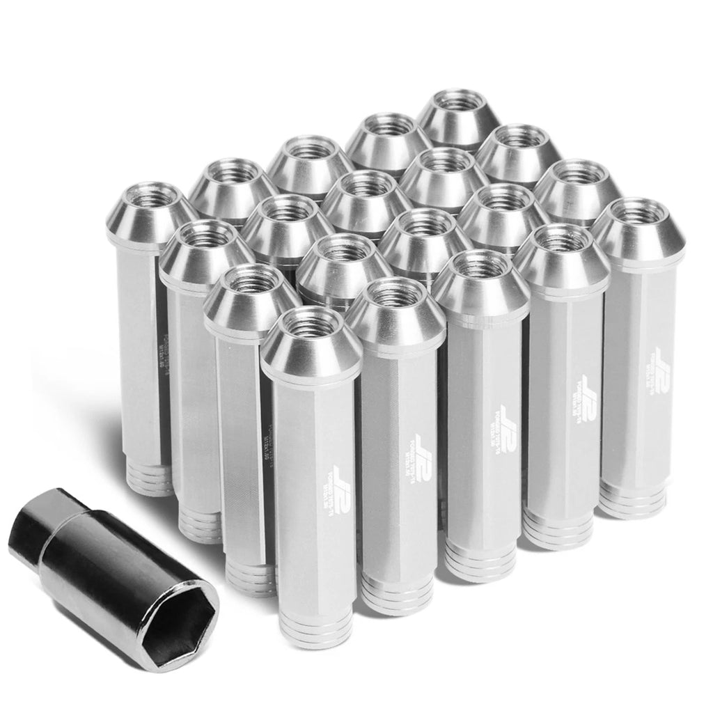 Set of 20 J2 7075 Forged Aluminum M12x1.5 Open-End Lug Nuts for Universal