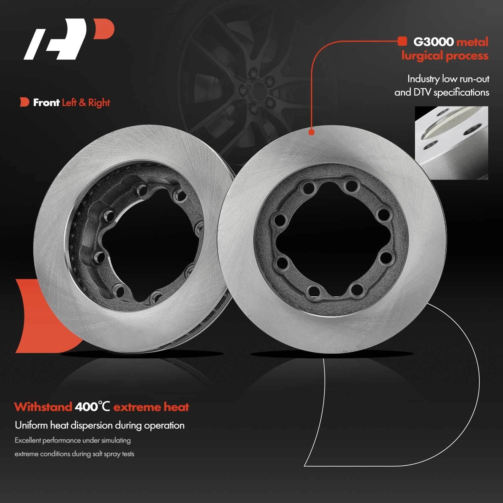 Front Disc Brake Rotors for Dodge Ram 2500 3500 (1994-1999)