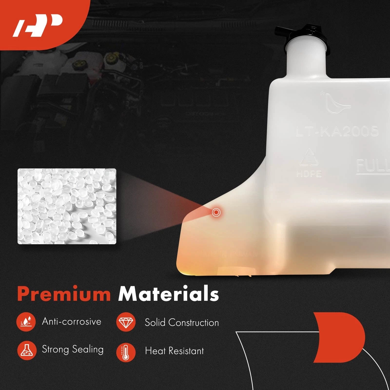 Engine Coolant Reservoir with Cap for Kia Sportage (1995-2002)