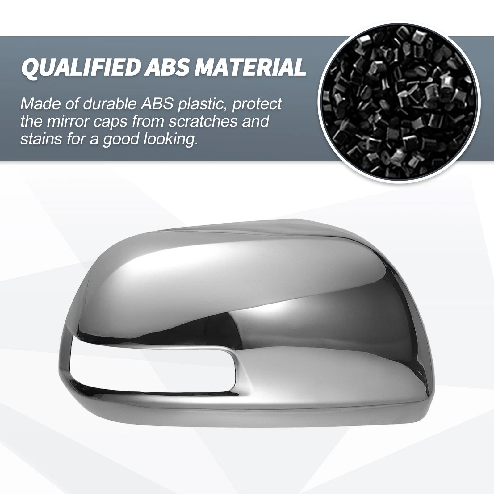 Pair Rearview Mirror Cover Cap Chrome for Toyota Hilux Vigo (2012–2014)