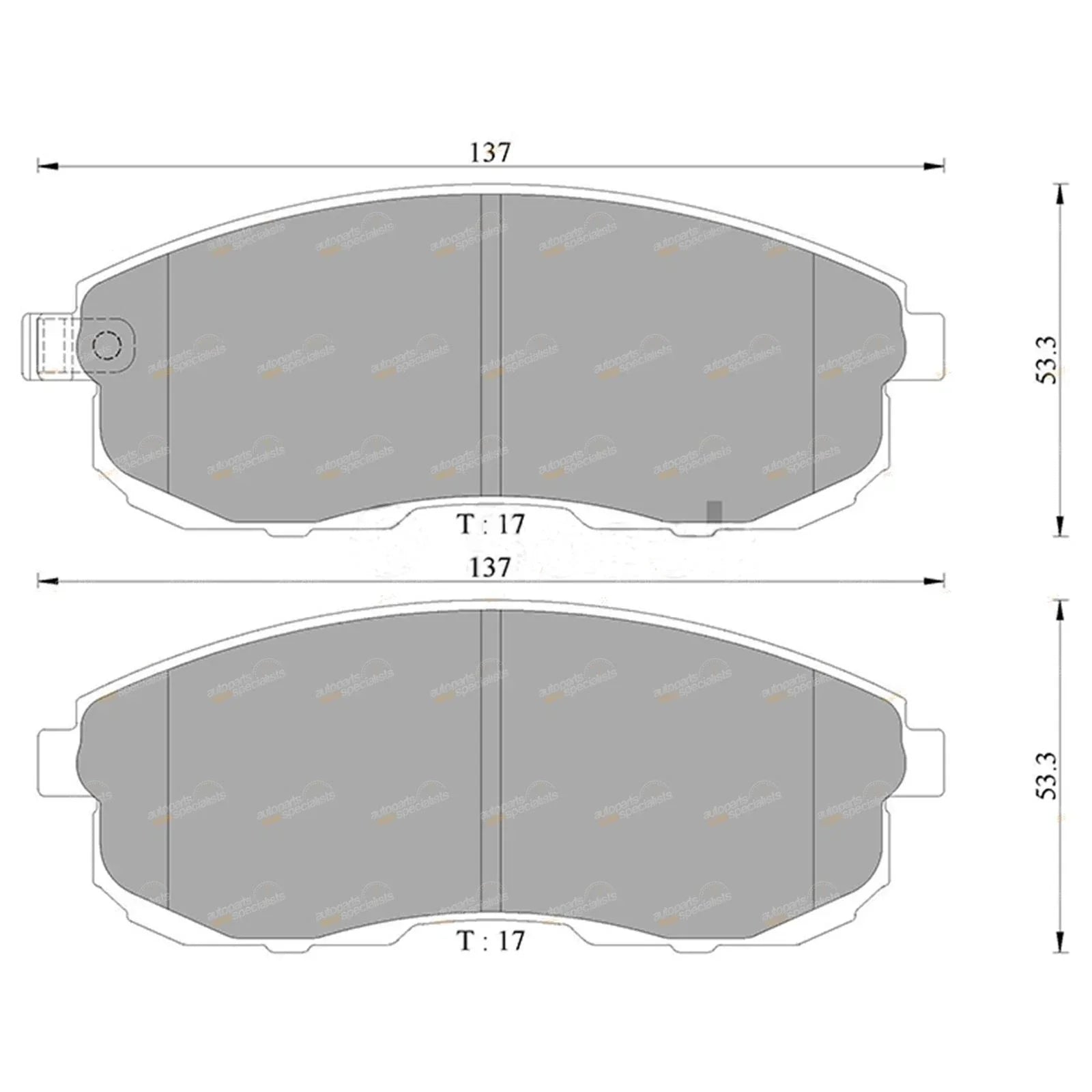 Front Disc Brake Pad Set for Suzuki SX4 (2007 - 2010)