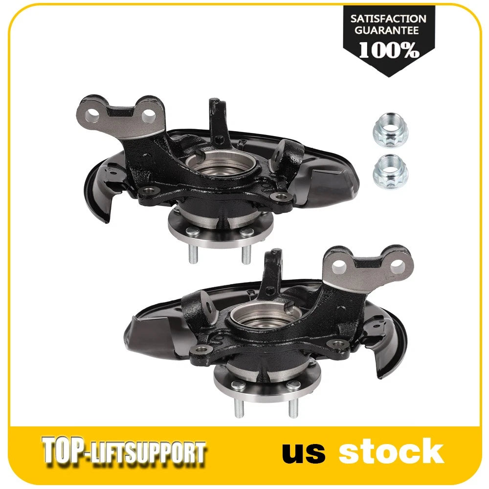 2X Front Steering Knuckle Wheel Bearing Hub for Toyota Highlander AWD