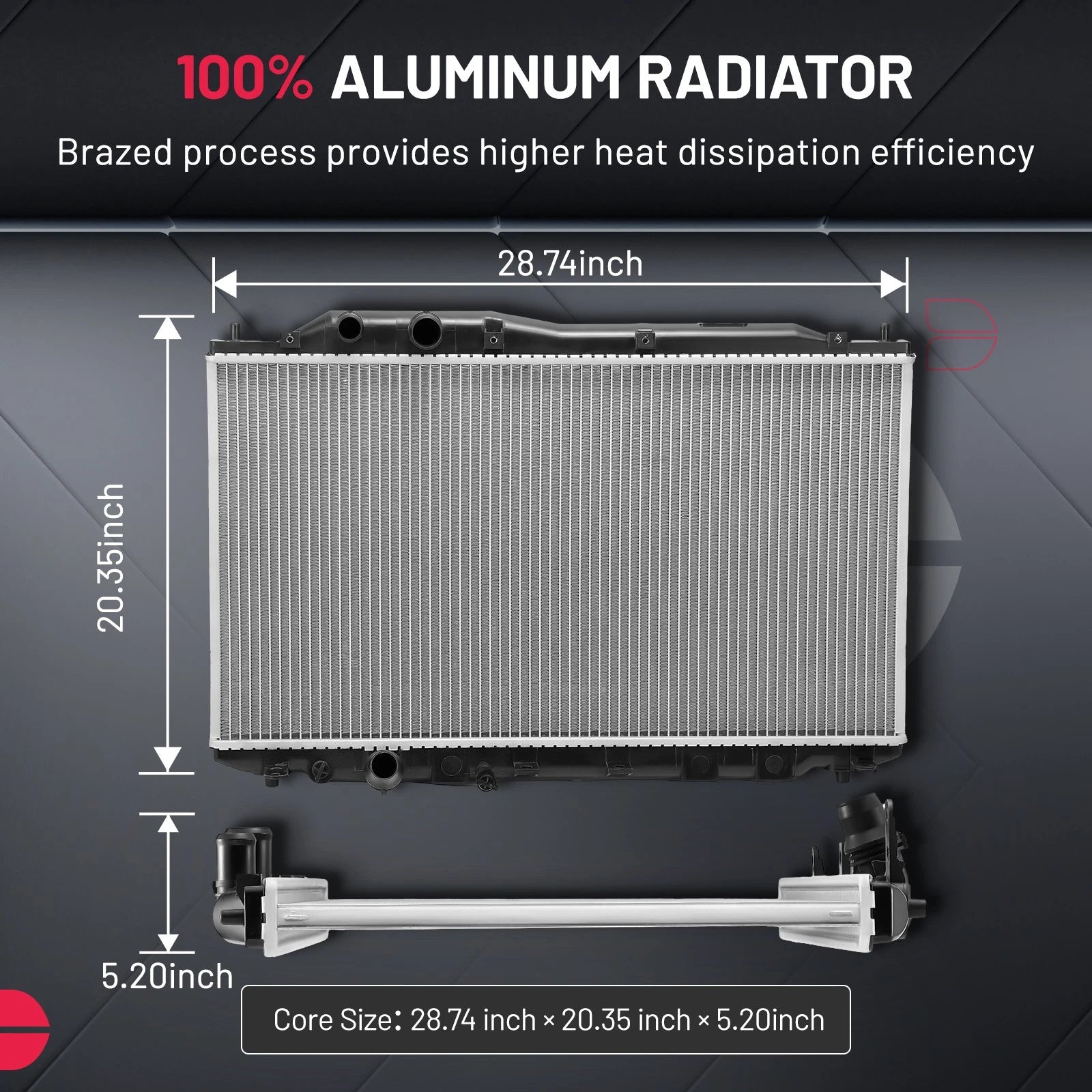 Aluminum Radiator for Honda Civic 1.8L 2.0L & Acura CSX 2.0L (2006–2011)