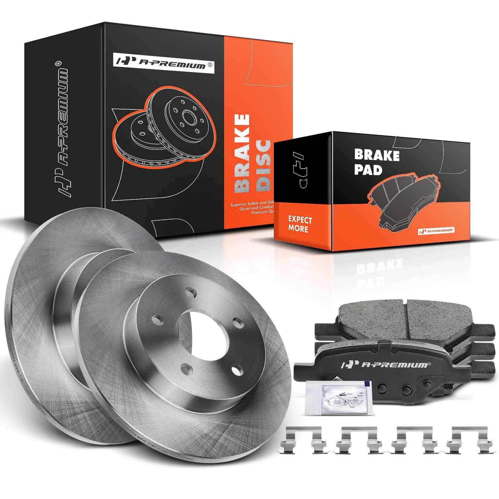 Rear Disc Brake Rotors & Ceramic Pads for Chevrolet Malibu (2004–2012)