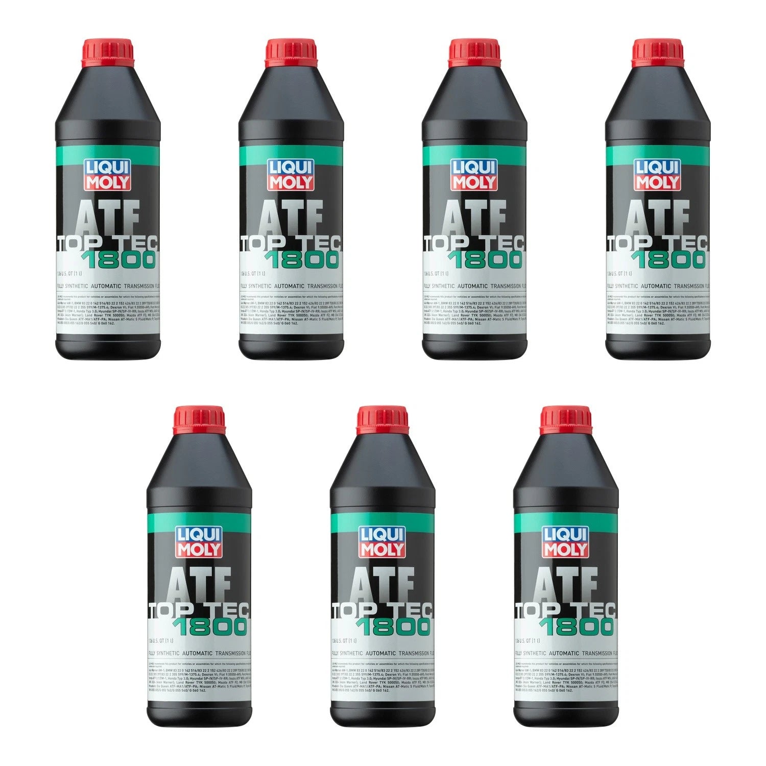 Set of 7 Liqui Moly Top Tec ATF 1800 Automatic Transmission Fluid (1L each)