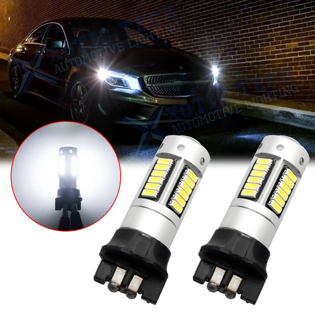 2x 6000K White Error Free PWY24W LED Bulbs for Mercedes (2014–2017)