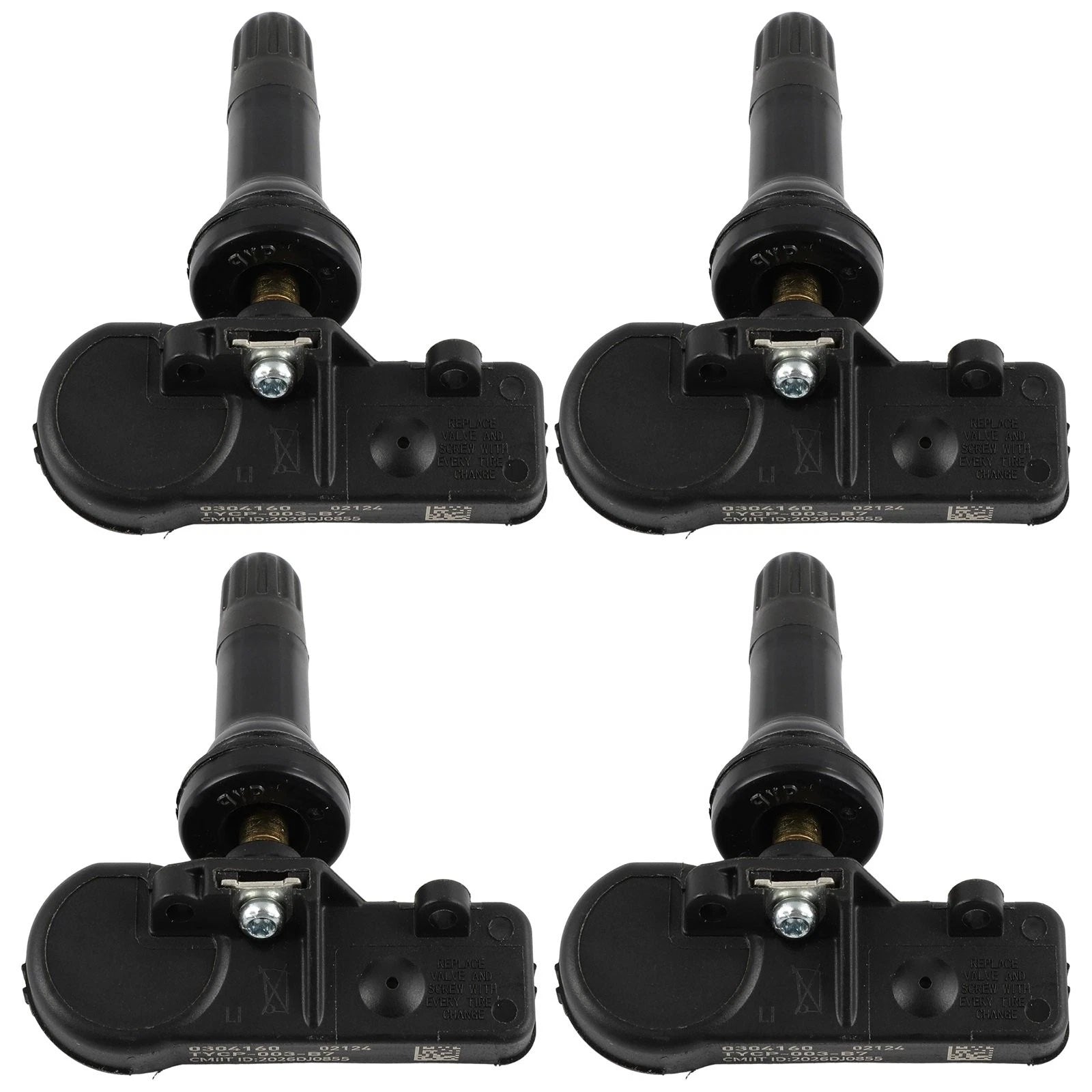Set of 4 Tire Pressure Sensors TPMS for Jeep Wrangler Grand Cherokee Challenger