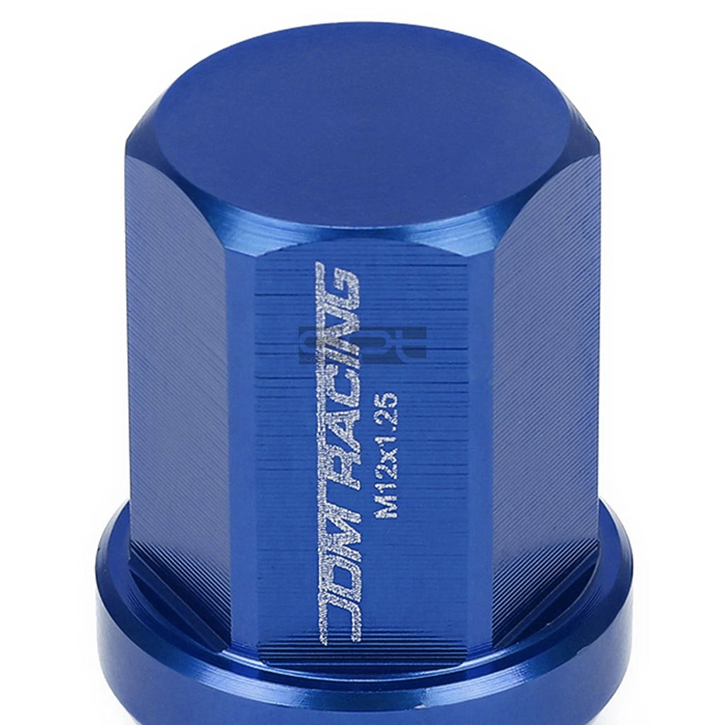 20 PCS Closed End M12x1.25 35mm Tall Blue Aluminum Lug Nuts for JDM Vehicles