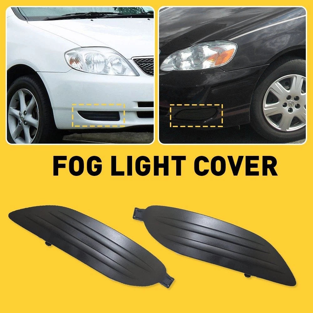 2X Fog Lamp Light Cover for Toyota Corolla (2005–2008) W/o Hole Left & Right