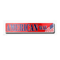 American Flag Embossed Metal Street Sign 24" x 5"