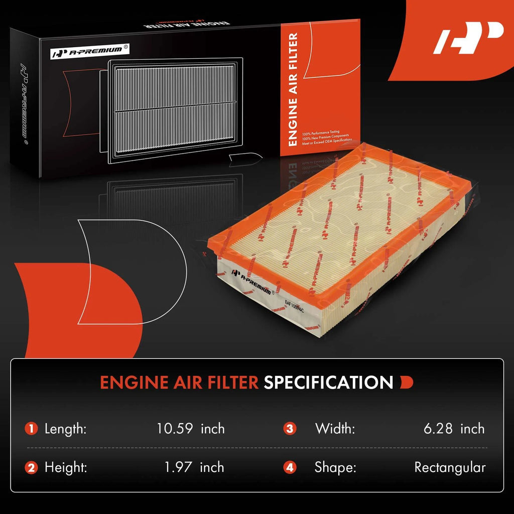 2X Engine Air Filter for Ford Fusion (2006-2012) Mazda 6 (2009-2013)