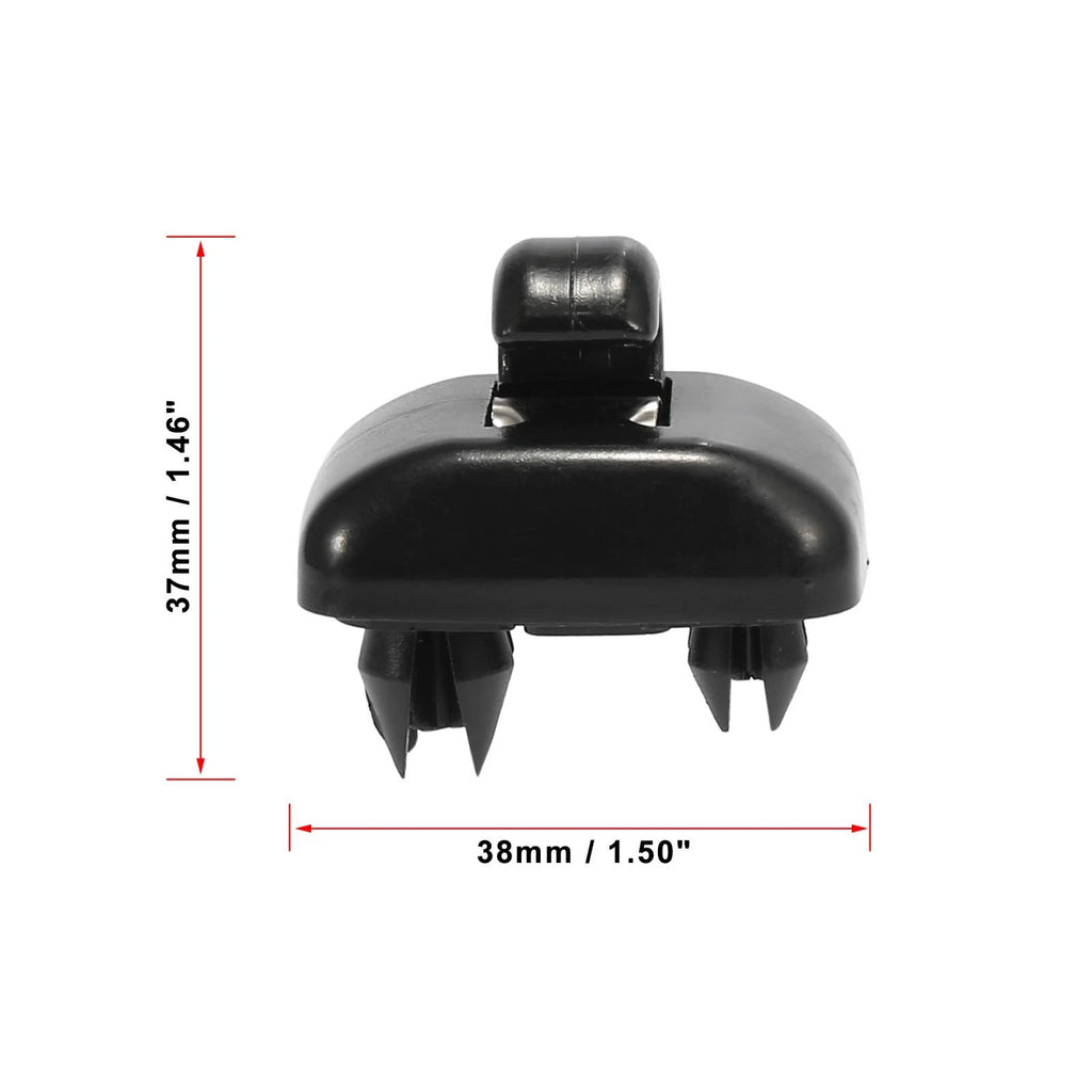 2X Black Sun Visor Hook Clip Retainer 8U0857562 for Audi RS4 (2007–2008)
