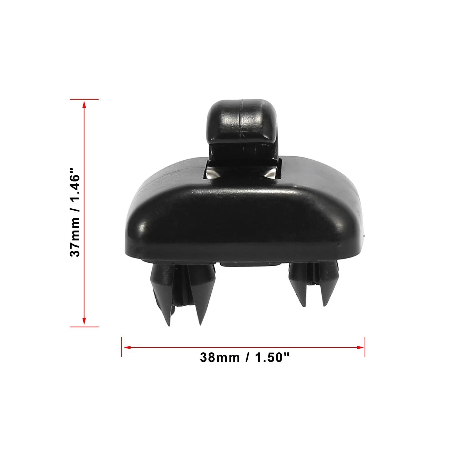 2X Black Sun Visor Hook Clip Retainer 8U0857562 for Audi RS4 (2007–2008)