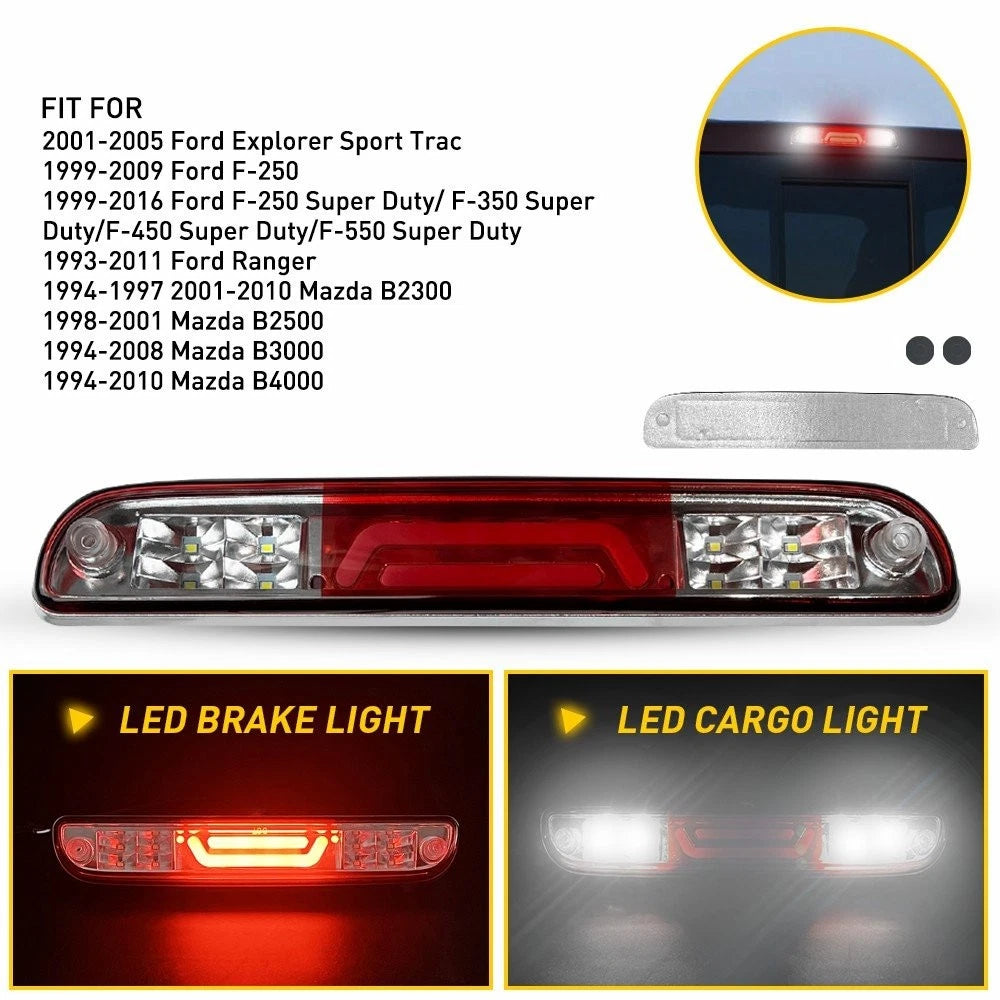 LED Third Brake Light Smoke for Ford F-250 F-350 F-450 F-550 (1999–2016)