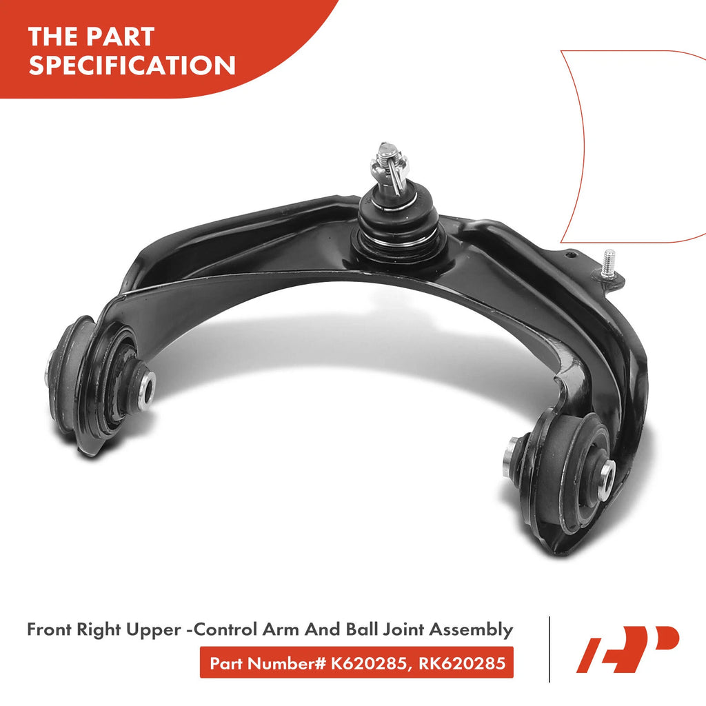 Set of 8 Front Control Arm & Tie Rod Ends for Honda Accord (1998–2002)