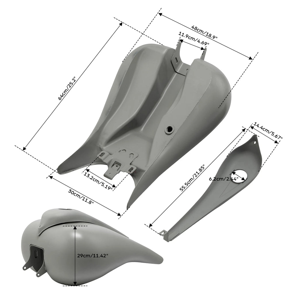 6.6 Gallon Gas Fuel Tank for Harley Touring Electra Street Glide (2008–Present)